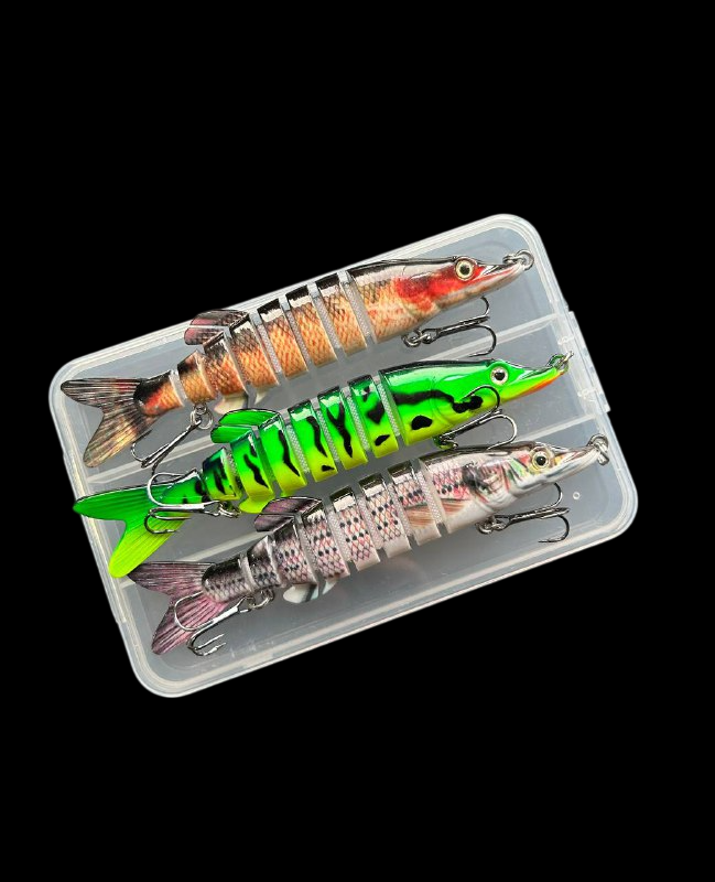 Набір Воблерів Swimbait Щука Складаний секційний свімбейт 130mm/19g (набір 3шт+коробка)