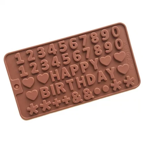 Форма силіконова. Happy birthday, цифри, знаки, фото 1
