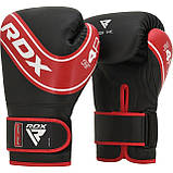 Боксерські рукавиці RDX 4B Robo Kids Red/Black 6 унцій (капа в комплекті), фото 3