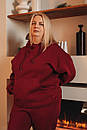 Теплий жіночий бордовий костюм на флісі GB_style, фото 3