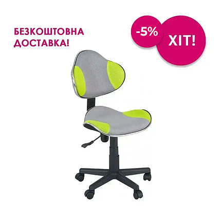 Дитяче комп'ютерне крісло FunDesk LST3 Green-Grey, фото 1