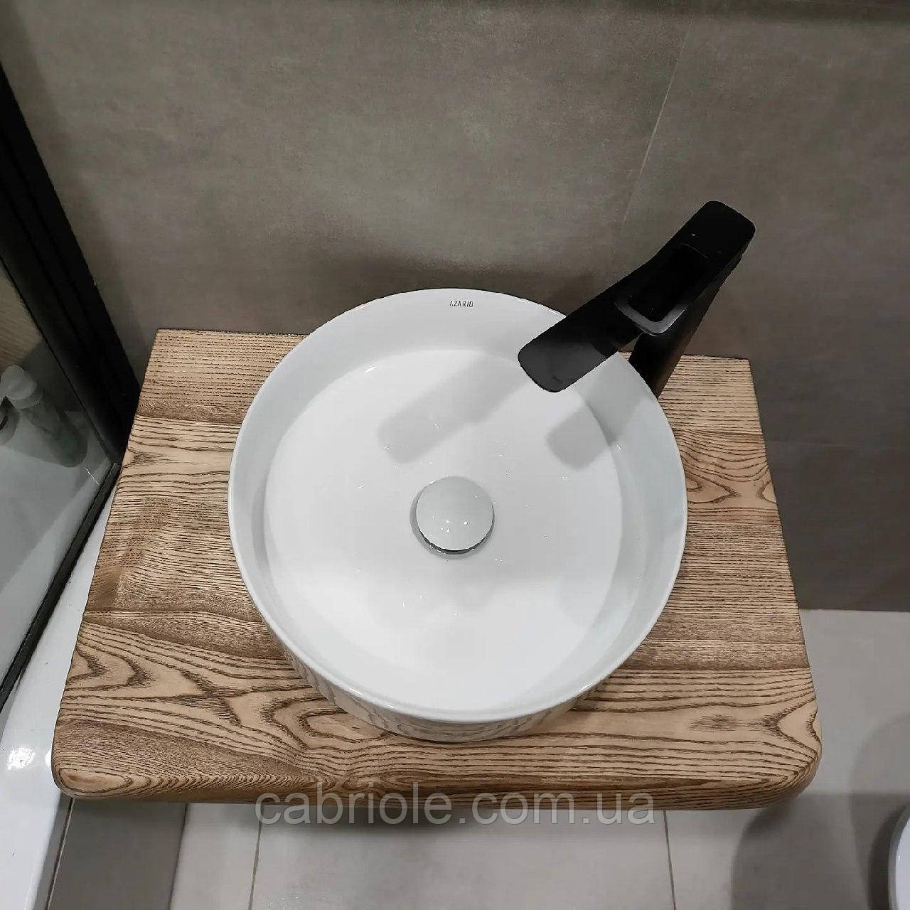 Стільниця для ванної з ясена, фото 1