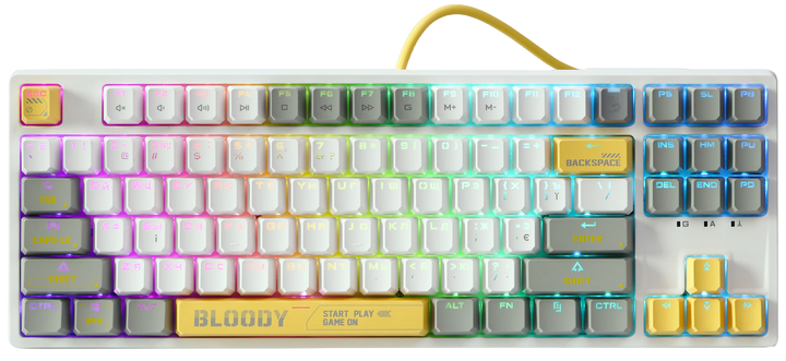 Клавіатура A4Tech S87 Bloody Energy RGB White