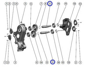 Вал редуктора живильного апарата Дон-680