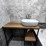 Стільниця для ванної з ясена, фото 3