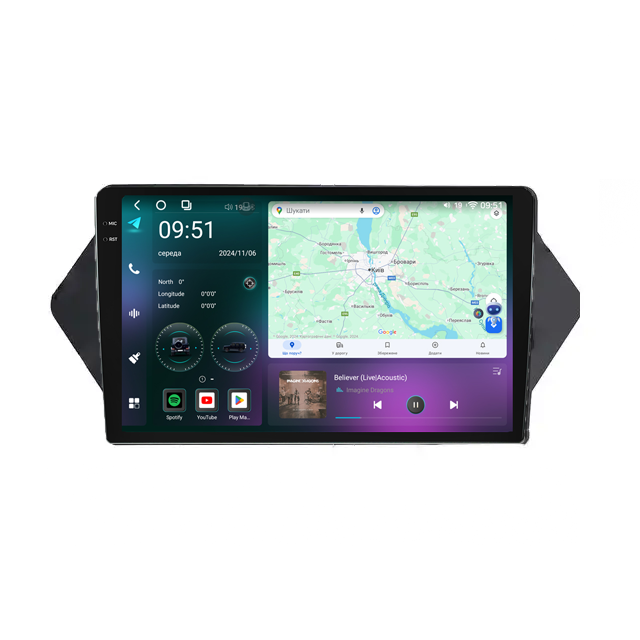 Штатна магнітола Mekede M7 Plus Acura MDX (2007-2013) CarPlay QleD, фото 1