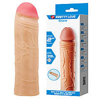 Насадка на член Pretty Love Chane Penis Extender +2" Flesh