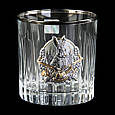 Подарунковий набір графин та 6 келихів для віскі "Полювання" кришталевий з декоративними накладками від Boss Crystal, фото 5
