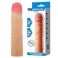 Насадка на член Pretty Love Kylian Penis Extender +3" Flesh