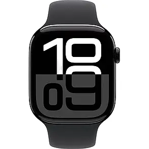 Apple Watch Series 10 GPS 46mm Jet Black Aluminum Case with Black Sport Band S/M MWWP3, фото 3