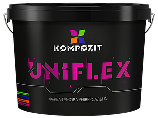 Фарба гумова універсальна UNIFLEX, 12 кг, Білий RAL 9016