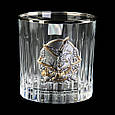Подарунковий набір графин та 6 келихів для віскі "Полювання" кришталевий з декоративними накладками від Boss Crystal, фото 10