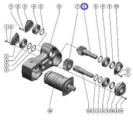 Вал-шестерня редуктора на комбайн Дон-680