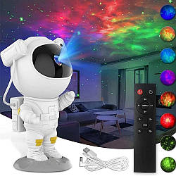 Нічник проектор зоряного неба Астронавт від USB + пульт / Дитячий нічник-світильник / Нічник зоряне небо