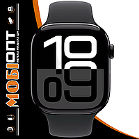 Apple Watch Series 10 GPS 46mm Jet Black Aluminum Case with Black Sport Band S/M MWWP3