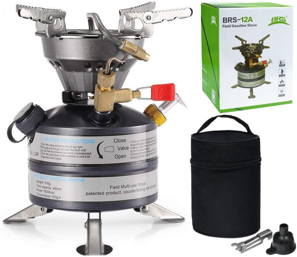 Бензиновий примус BRS-12A | Потужний та надійний портативний пальник для туризму та кемпінгу