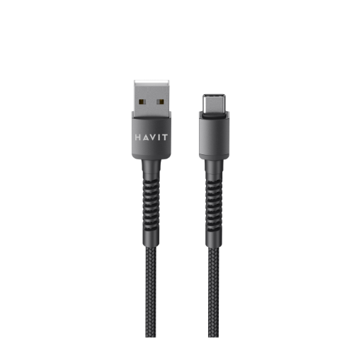 Кабель USB Type-C Havit HV-CB6197 2,1А 1м чорний, фото 1