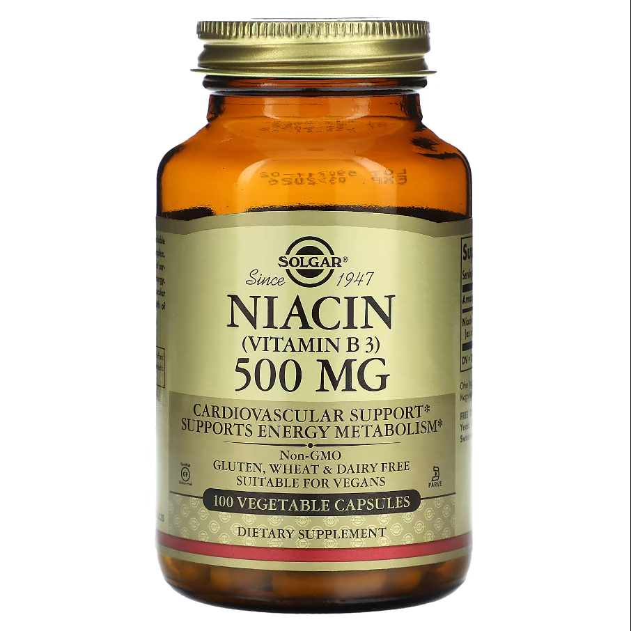 Niacin Vitamin B3 Solgar 500 мг 100 капсул, фото 1