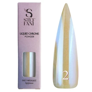 Втирка рідка Liquid chrome powder №02 Steffani 2 г