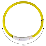 Світлодіодний нашийник для собак і кішок з USB зарядкою та регульованою довжиною Purlov 24200, фото 10