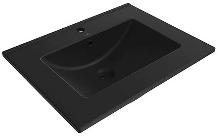 Умивальник (раковина) MEXEN ATENA 61 BLACK MATT врізний чорний, фото 1