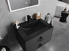 Умивальник (раковина) MEXEN ATENA 61 BLACK MATT врізний чорний, фото 4
