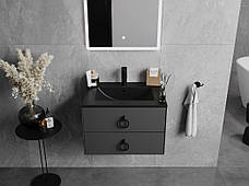 Умивальник (раковина) MEXEN ATENA 61 BLACK MATT врізний чорний, фото 5