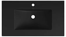 Умивальник (раковина) MEXEN ATENA 81 BLACK MATT врізний чорний, фото 3
