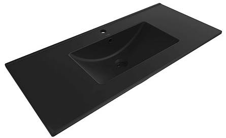 Умивальник (раковина) MEXEN ATENA 101 BLACK MATT врізний чорний, фото 1