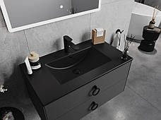 Умивальник (раковина) MEXEN ATENA 101 BLACK MATT врізний чорний, фото 4