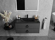 Умивальник (раковина) MEXEN ATENA 101 BLACK MATT врізний чорний, фото 5