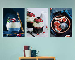 Картини за номерами Strateg Десерти (TGS808) 50 х 120 см