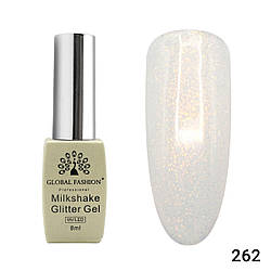 Гель-лак Global Fashion Milkshake Glitter 262, 8 мл