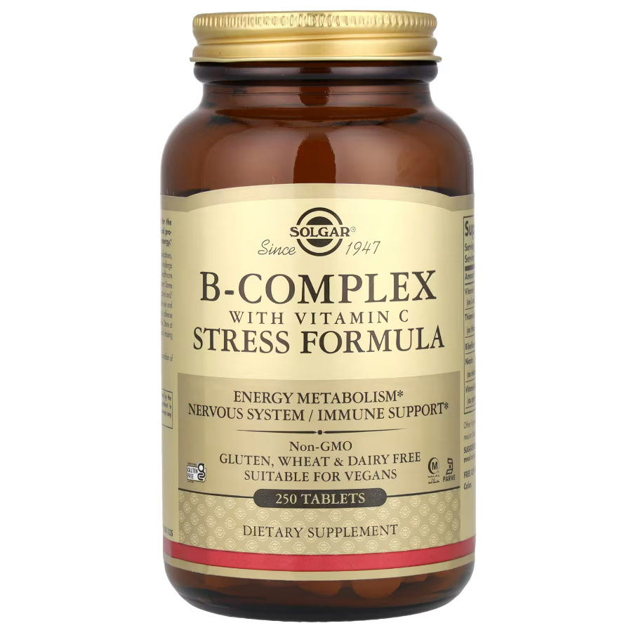 B-Complex with Vitamin C Stress Formula Solgar 250 таблеток