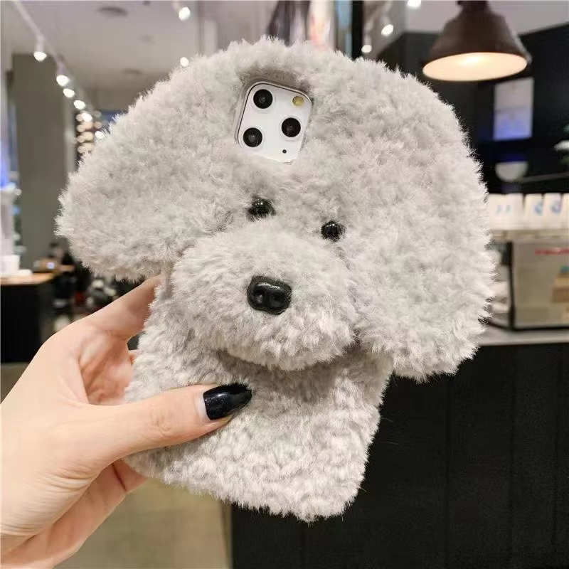 Чохол для телефону у вигляді собаки Poodle Case на iPhone 14 Pro Max / сірий