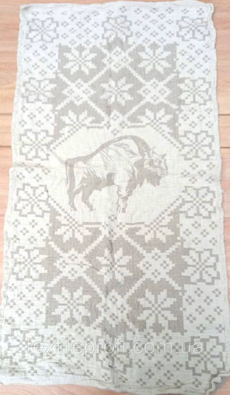 Лляне рушник "Зубраня" (55 на 100 см), фото 1
