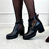 Ботильйони жіночі на стійкому каблуці, фото 3