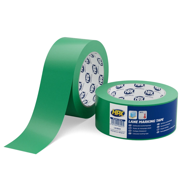 Клейка стрічка HPX для маркування підлоги Lane Marking Tape HPX - зелена, 50мм х 33м