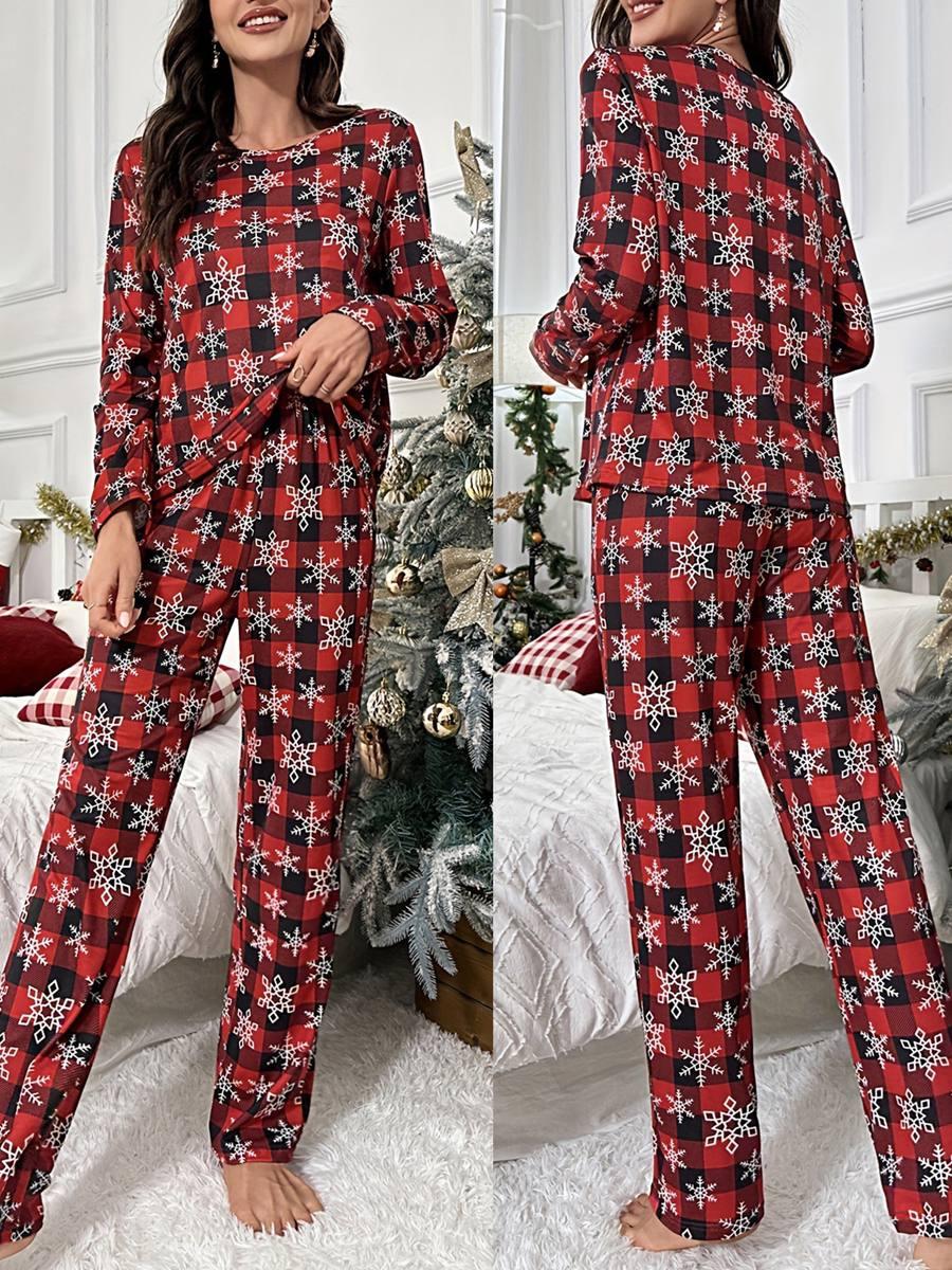 Ніжна новорічна Піжама зі сніжинками, фото 1