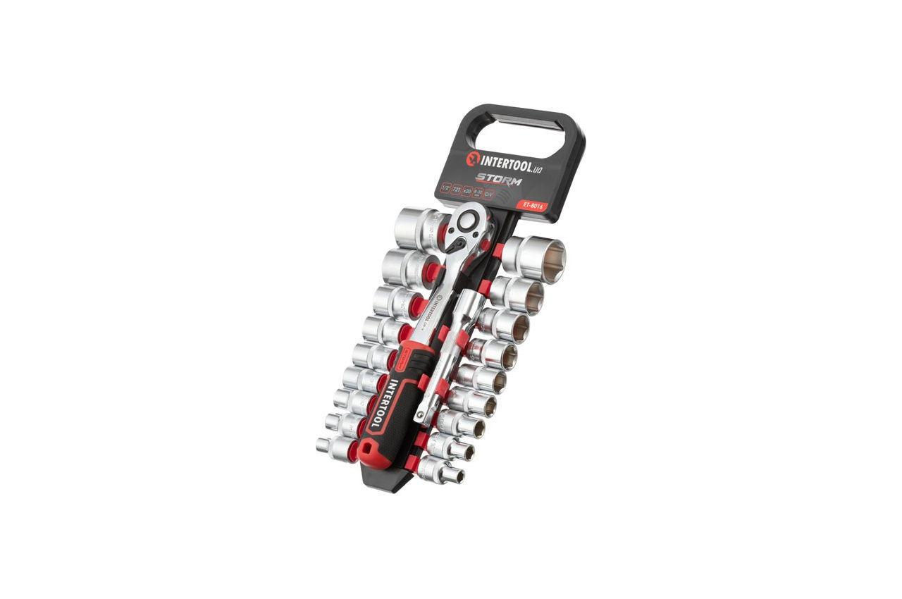 Набір інструменту на планці Intertool 1/2" x 20 од. Storm (ET-8016)