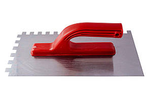 Гладилка Intertool 280 х 130 мм зуб 10 х 10 мм оцинкована сталь (KT-0007)