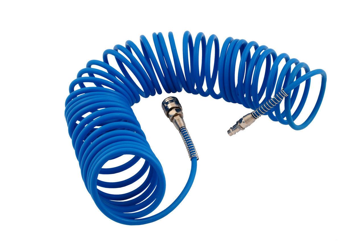 Шланг спіральний Mastertool поліуретановий 15 м, внутрішній діаметр 5 мм, зовнішній 8 мм