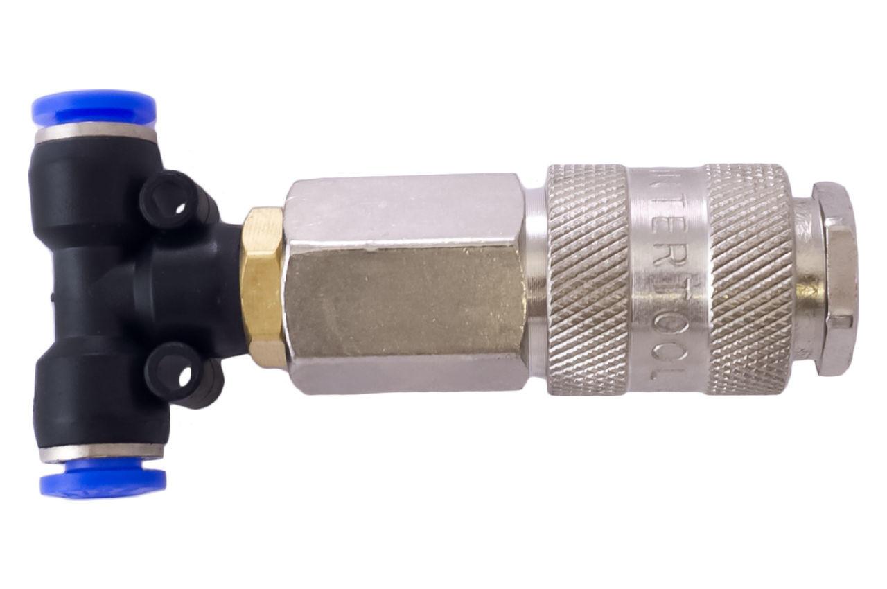 Трійник Intertool 6 мм для шлангів, T-подібний, швидкороз'ємне з'єднання