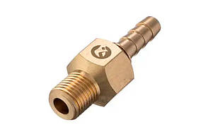 Шарнір поворотний Intertool-Storm 1/4" зовнішнє різьблення під шланг 8 мм, латунь, кульовий кран, тиск до 10 атм (PT-2205)