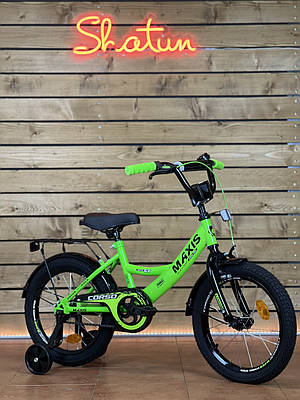 Дитячий велосипед 14" Corso MAXIS CL-14125 на зріст 95-105 см салатовий