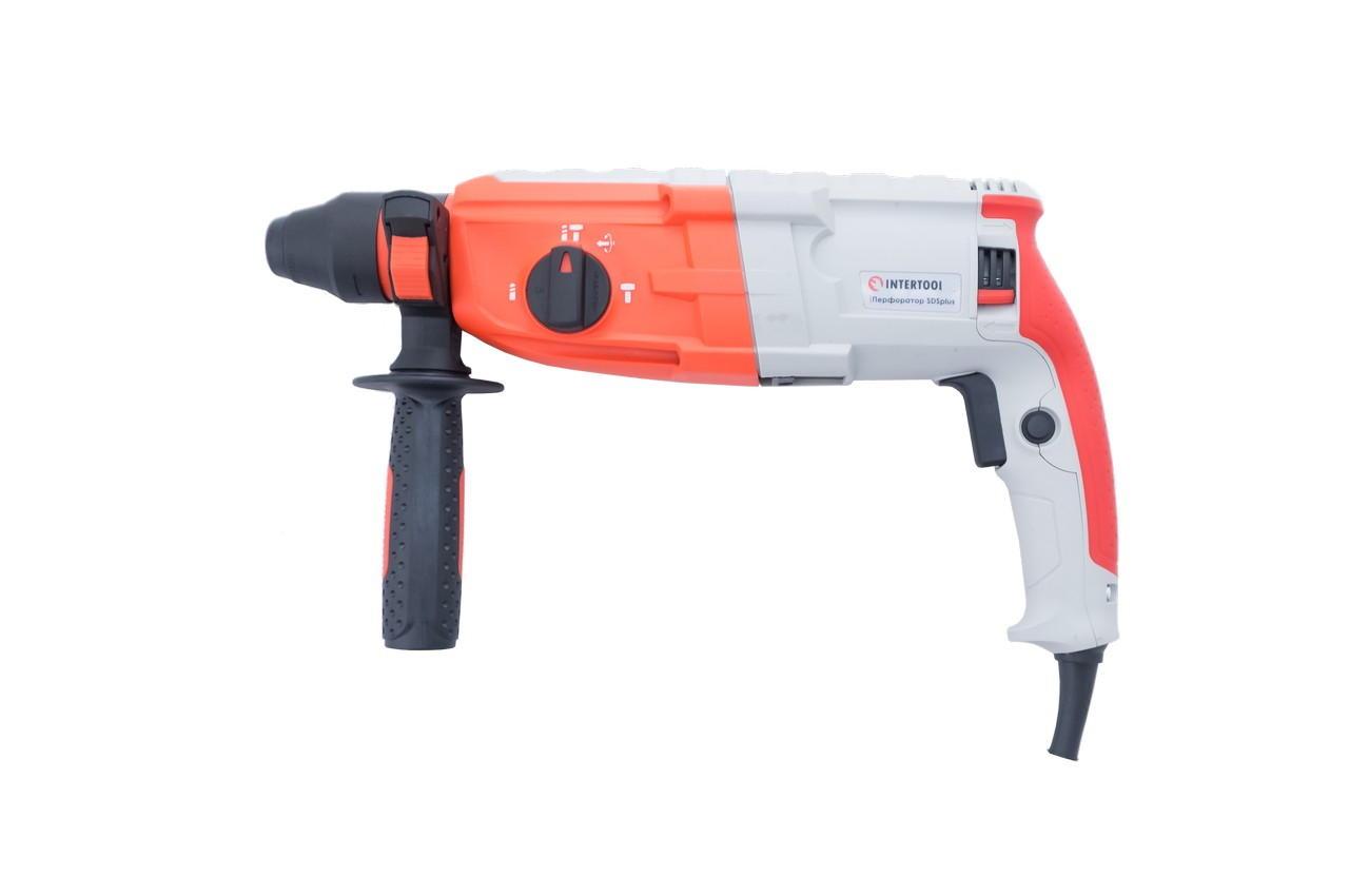 Перфоратор прямий Intertool 1000 Вт SDS+ електричний, 3 режими, по бетону/цеглі/каменю (DT-0185)