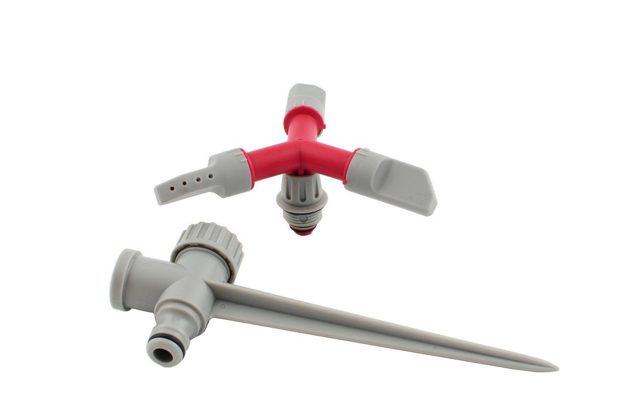 Дощувач Intertool круговий на кілочку, пластик, дальність поливу 8 м, діаметр шлангу 1/2"