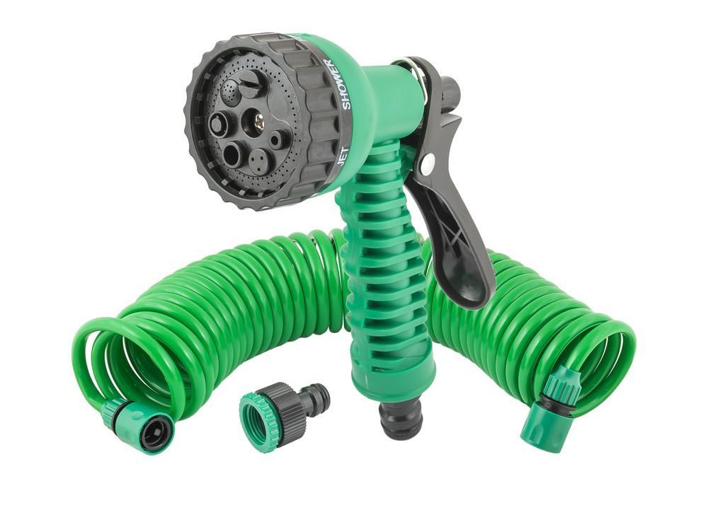 Набір для поливу Mastertool 5 шт. — 1 пістолет, 1 адаптер, 2 коннектора, 1 шланг (92-9342)