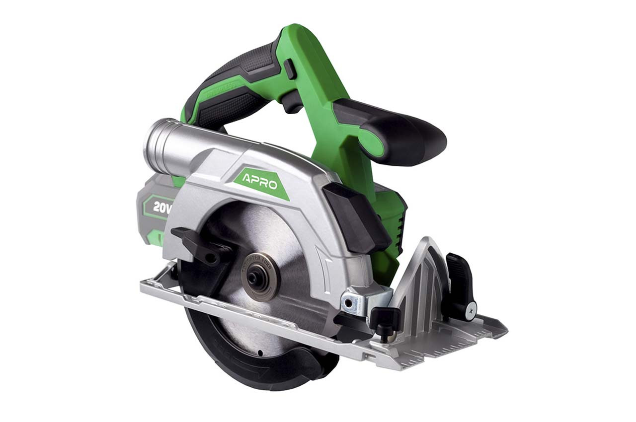 Акумуляторна дискова пила Apro 20CSB з лазерним маркером, безщітковим двигуном, 165 мм диск