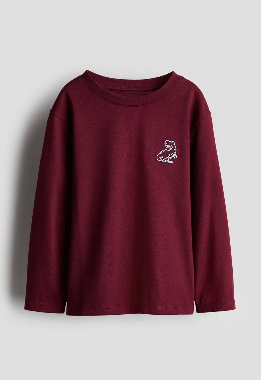Реглан бордовий Динозавр H&M 122/128, 134/140см, фото 1